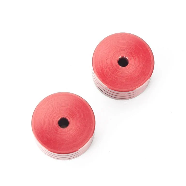 Red Spacer Pucks, Set of Two - Image 3